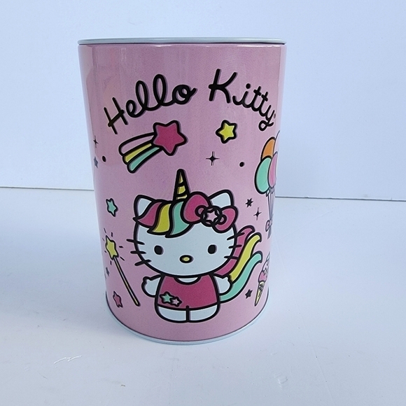 NEW Hello Kitty Sanrio Pink Unicorn Tin Can Coin Bank - Picture 1 of 13